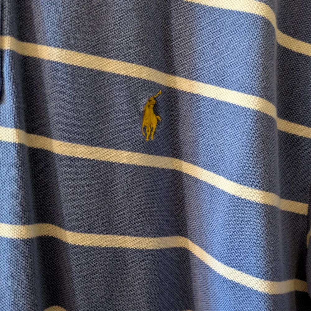 Ralph Lauren Men's Polo Shirt -Pink, Green, Blue With White Stripes Vintage - Picture 6 of 11